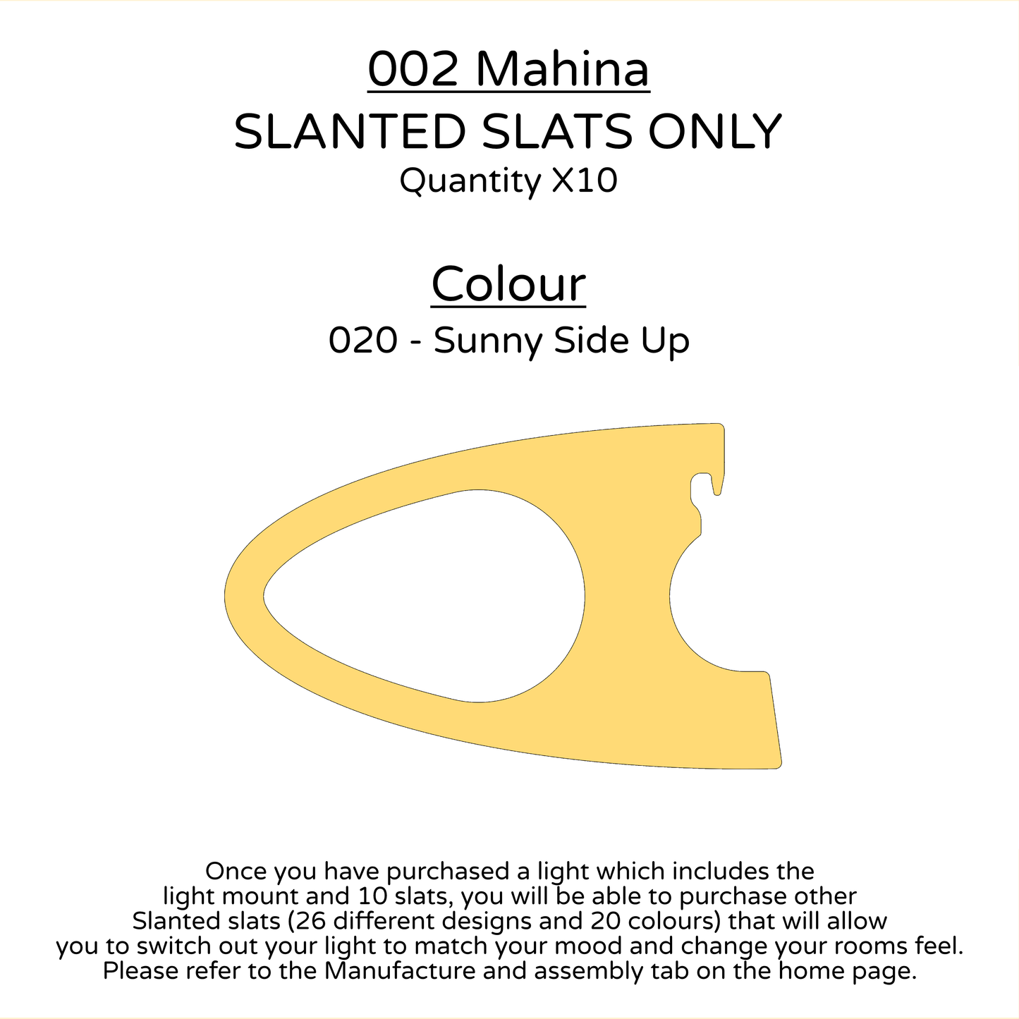 Ceiling Light - Slanted Slats - 002 Mahina