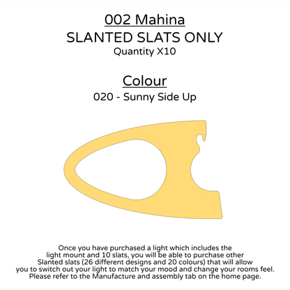 Ceiling Light - Slanted Slats - 002 Mahina
