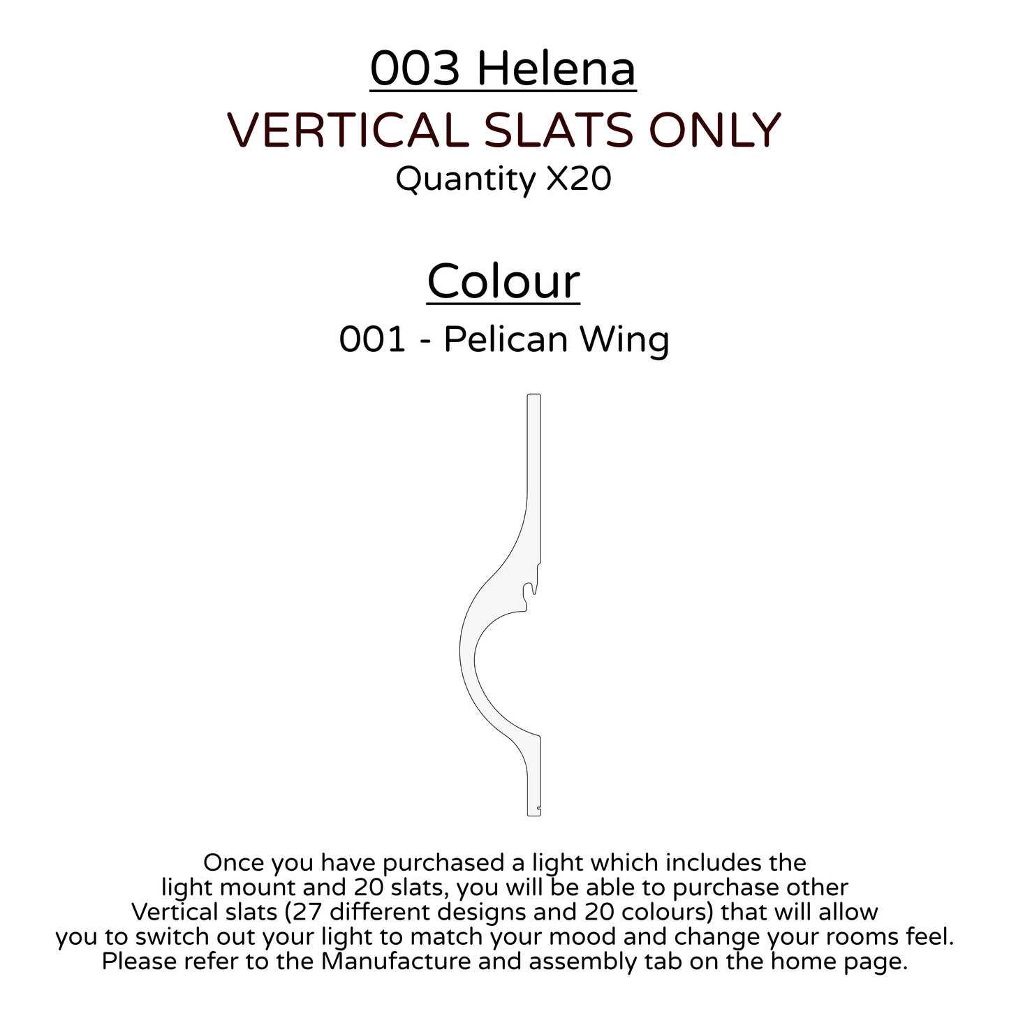 Ceiling Light - Vertical Slats - 003 Helena
