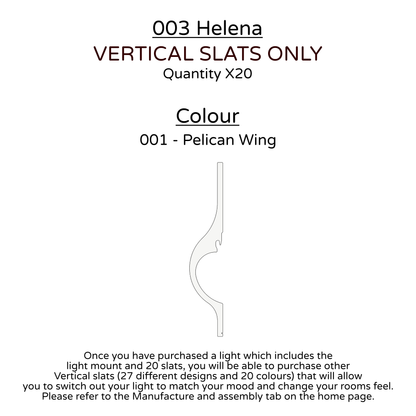 Ceiling Light - Vertical Slats - 003 Helena