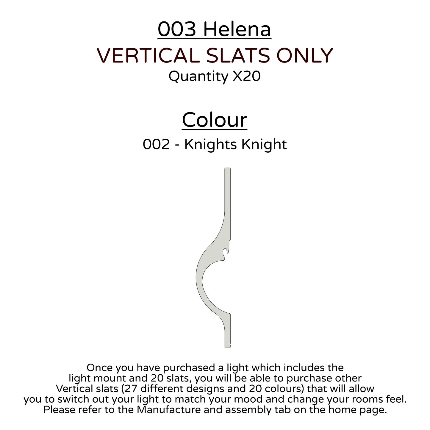 Ceiling Light - Vertical Slats - 003 Helena