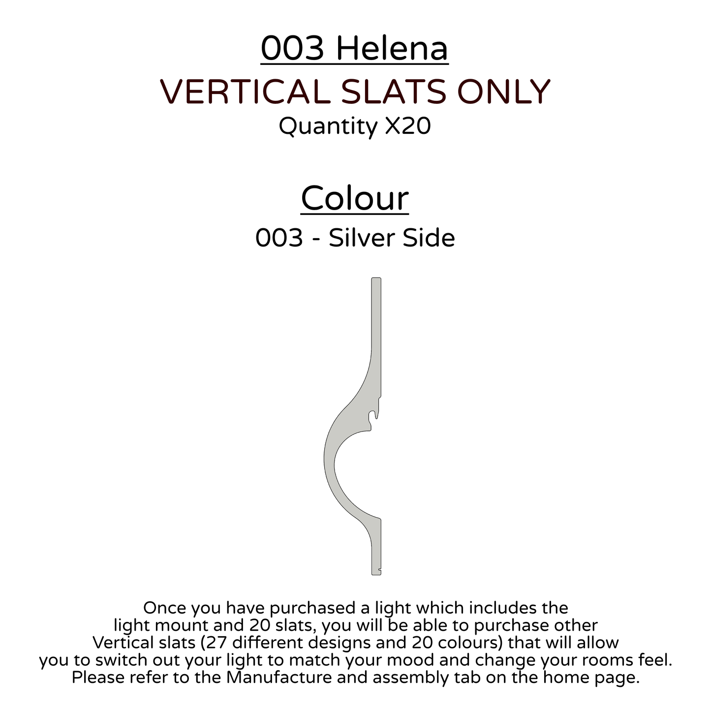 Ceiling Light - Vertical Slats - 003 Helena
