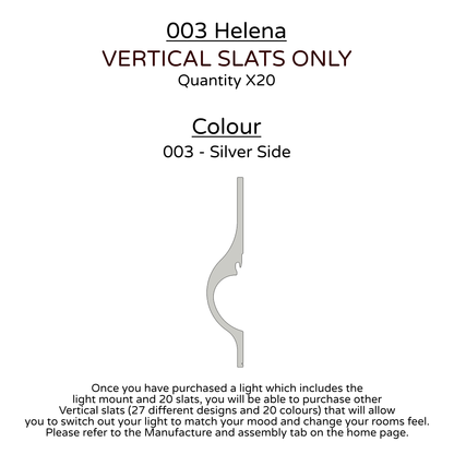 Ceiling Light - Vertical Slats - 003 Helena