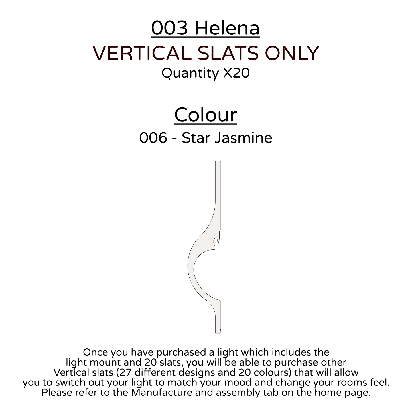 Ceiling Light - Vertical Slats - 003 Helena