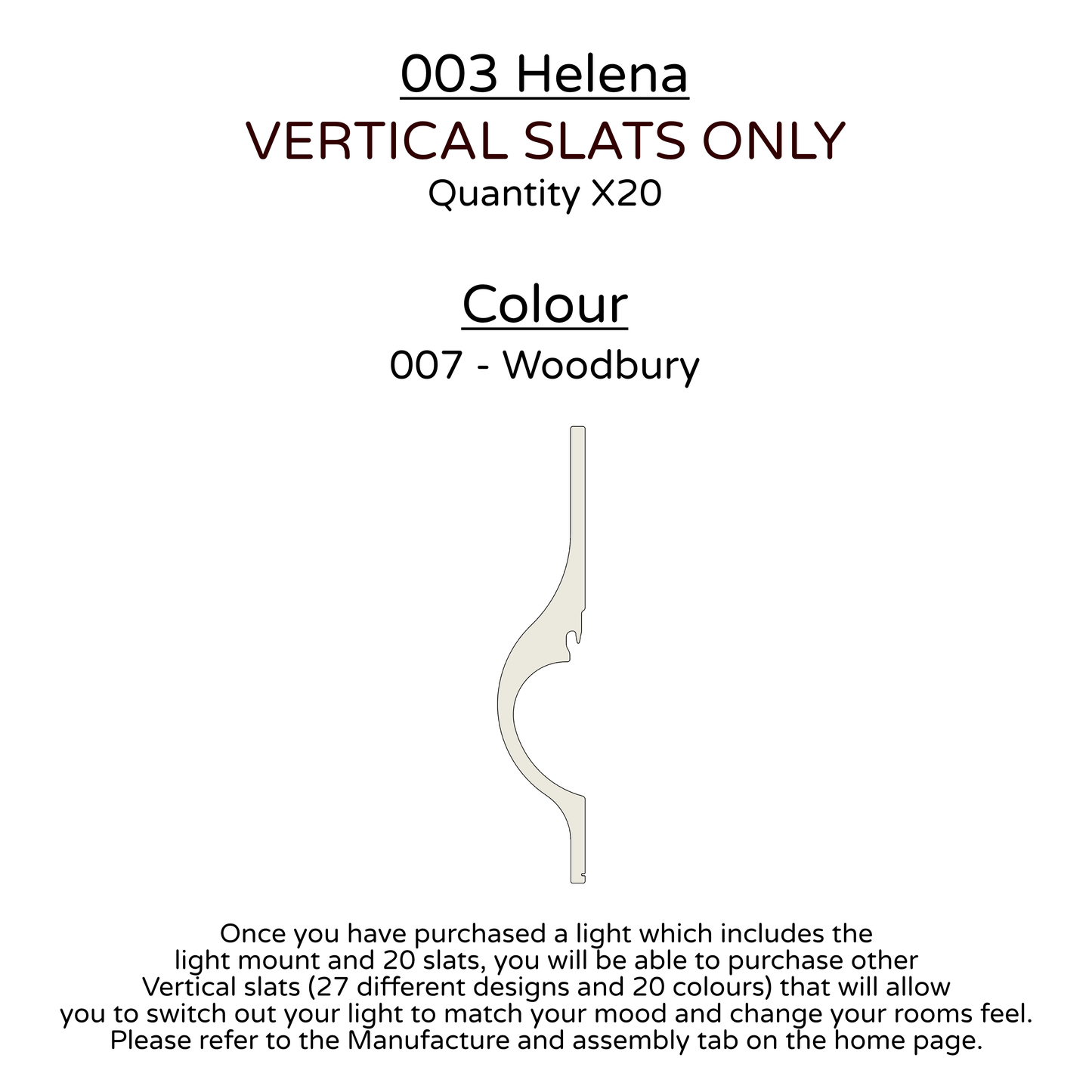 Ceiling Light - Vertical Slats - 003 Helena