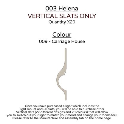 Ceiling Light - Vertical Slats - 003 Helena