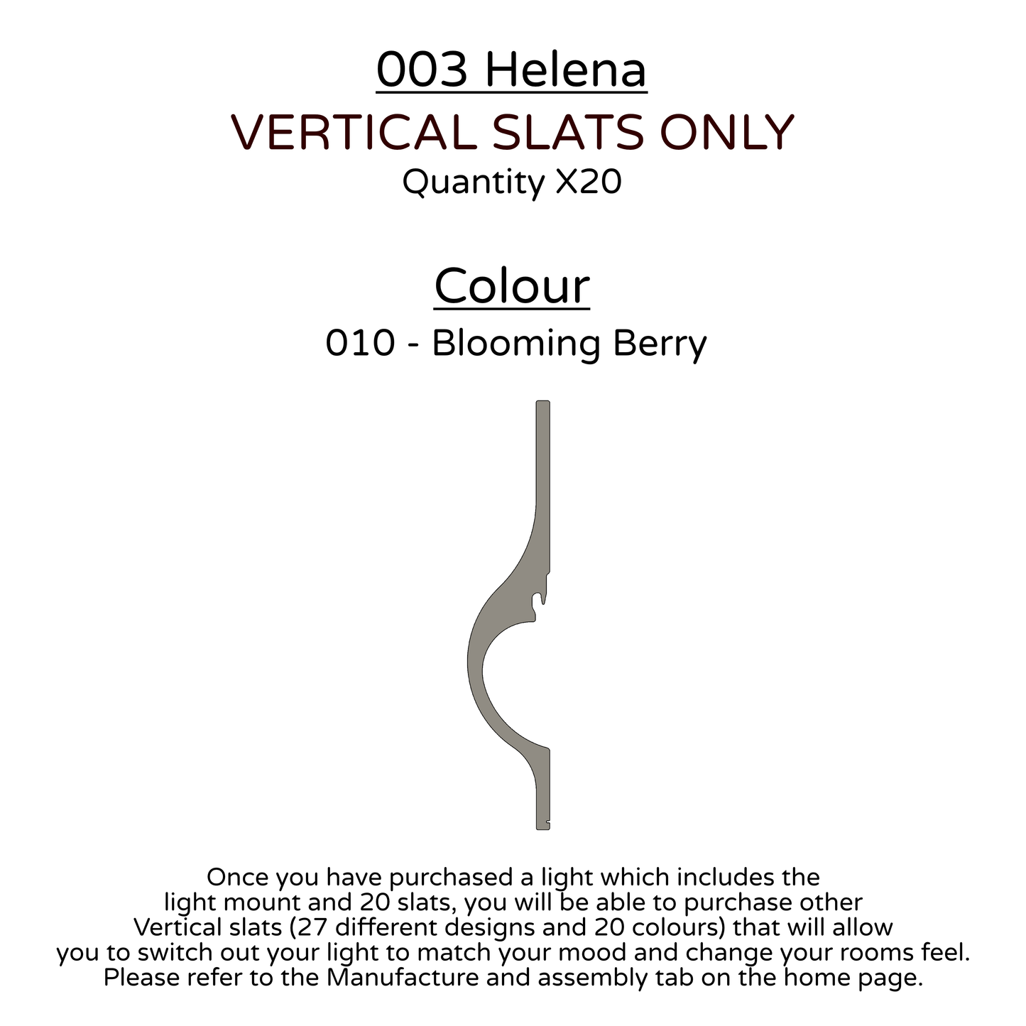 Ceiling Light - Vertical Slats - 003 Helena