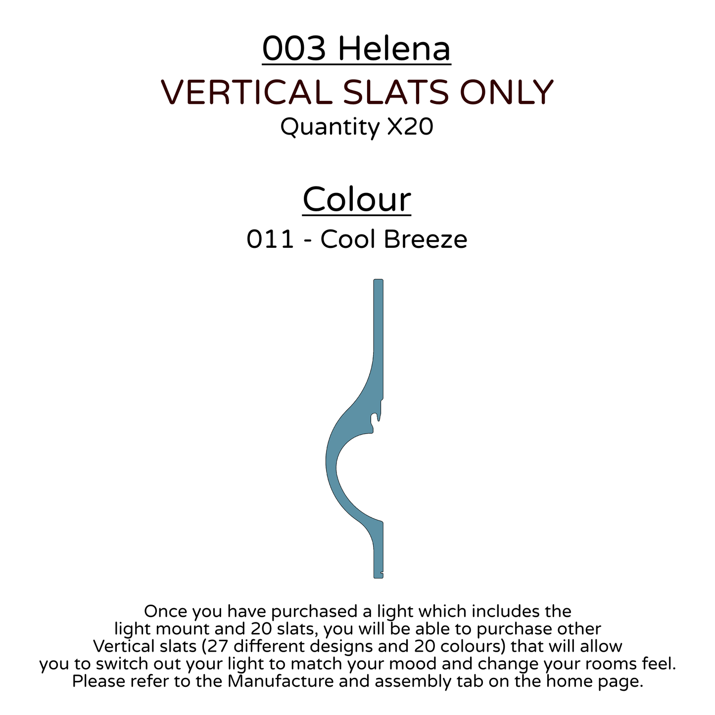 Ceiling Light - Vertical Slats - 003 Helena