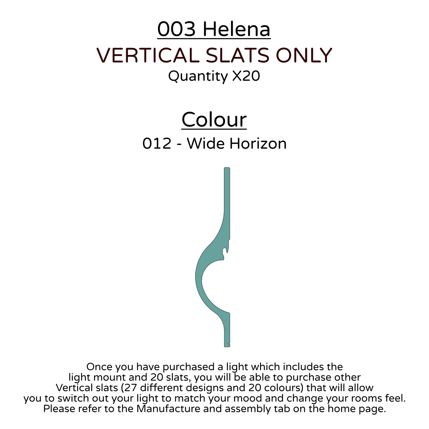 Ceiling Light - Vertical Slats - 003 Helena