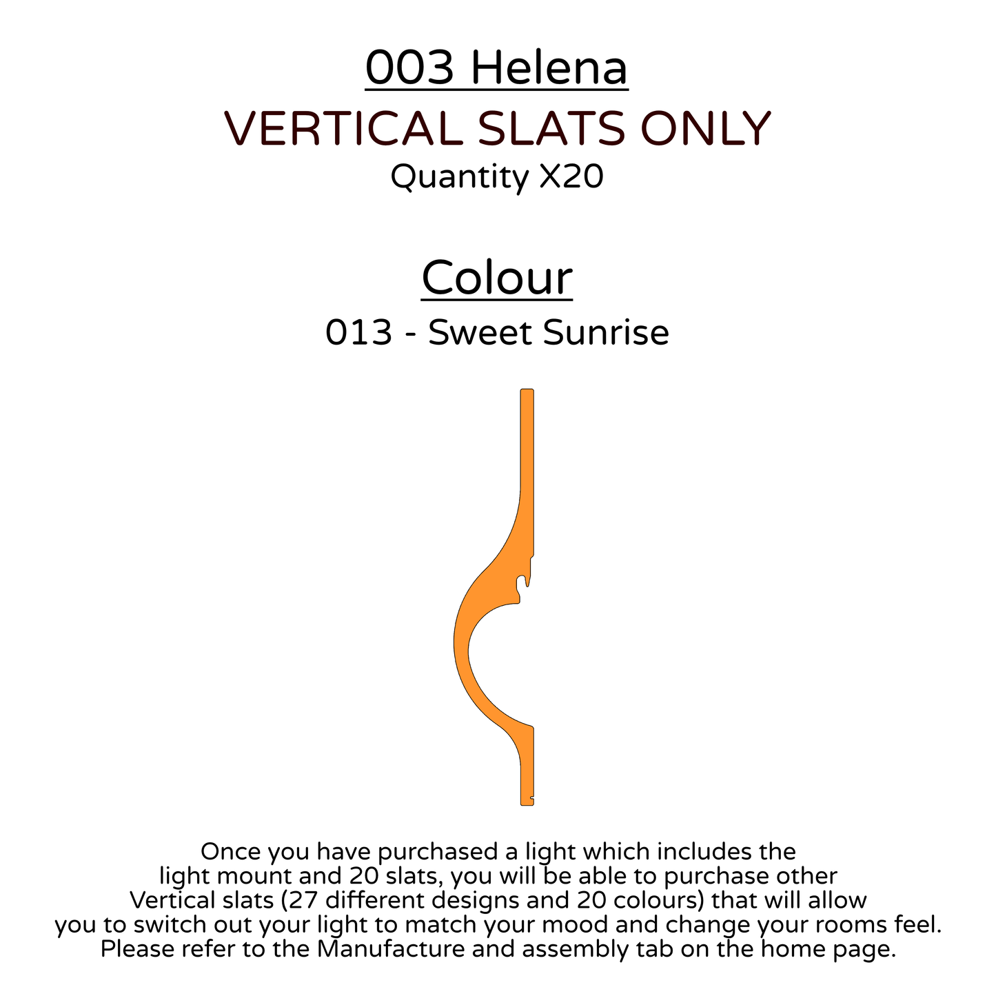 Ceiling Light - Vertical Slats - 003 Helena