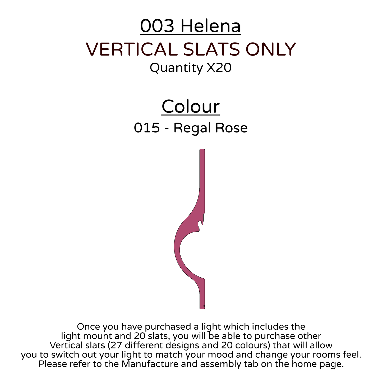 Ceiling Light - Vertical Slats - 003 Helena