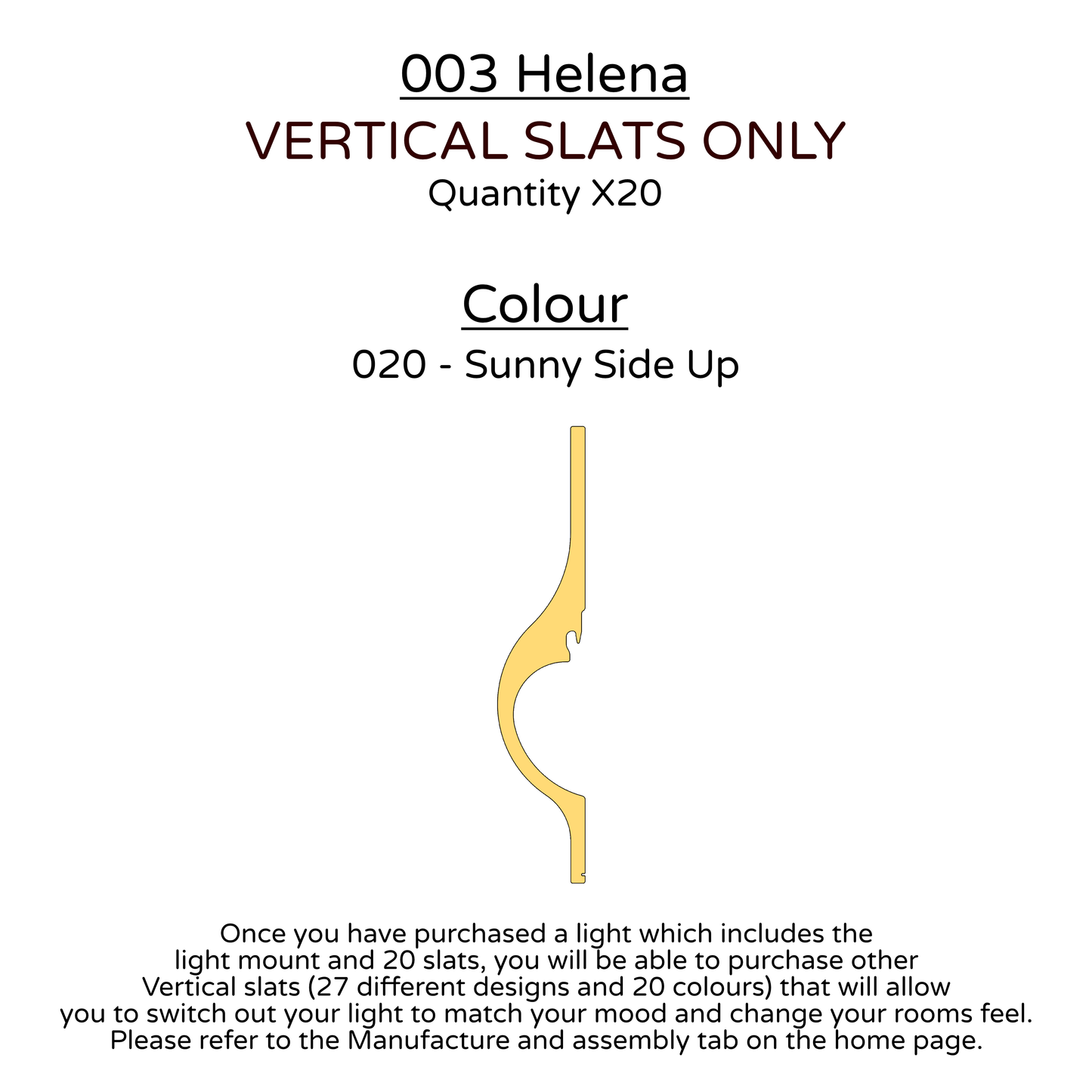 Ceiling Light - Vertical Slats - 003 Helena