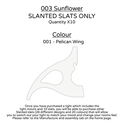 Ceiling Light - Slanted Slats - 003 Sunflower