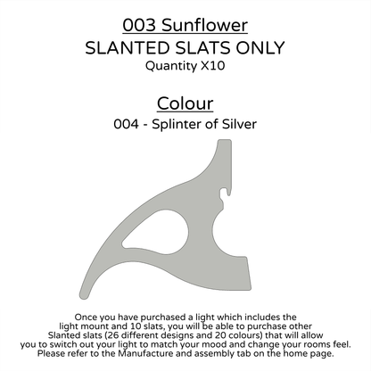 Ceiling Light - Slanted Slats - 003 Sunflower