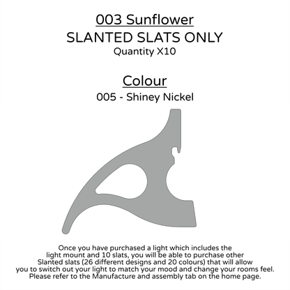 Ceiling Light - Slanted Slats - 003 Sunflower