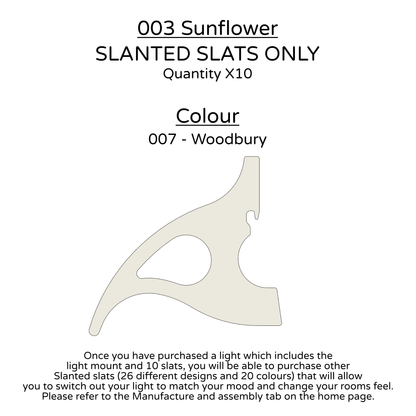 Ceiling Light - Slanted Slats - 003 Sunflower