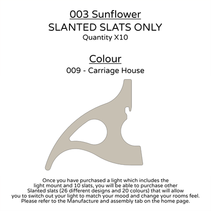 Ceiling Light - Slanted Slats - 003 Sunflower