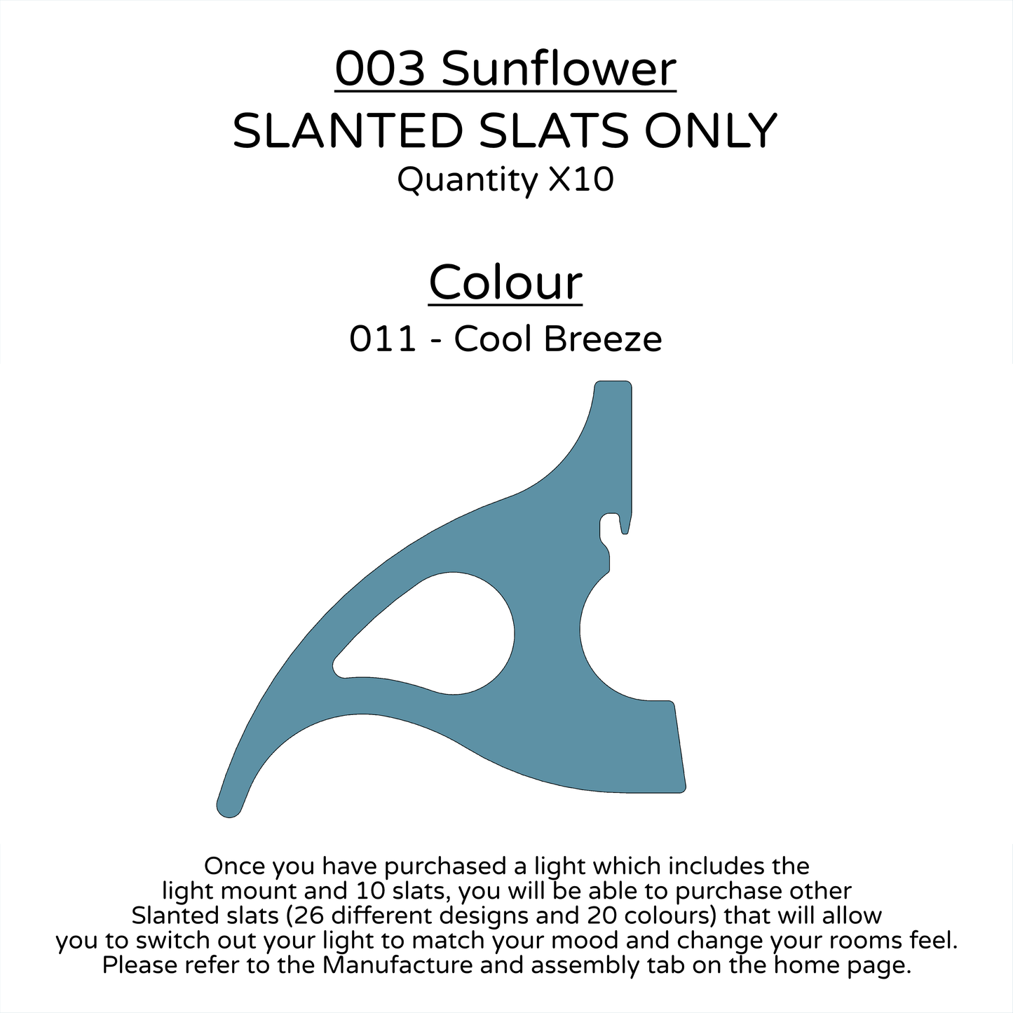 Ceiling Light - Slanted Slats - 003 Sunflower