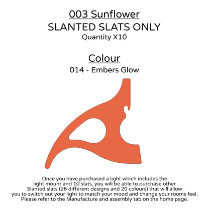 Ceiling Light - Slanted Slats - 003 Sunflower