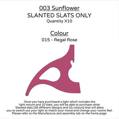 Ceiling Light - Slanted Slats - 003 Sunflower