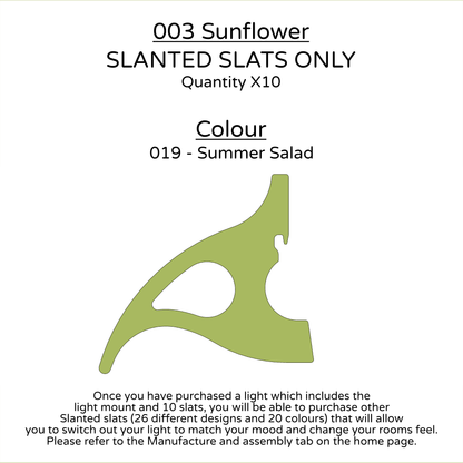 Ceiling Light - Slanted Slats - 003 Sunflower