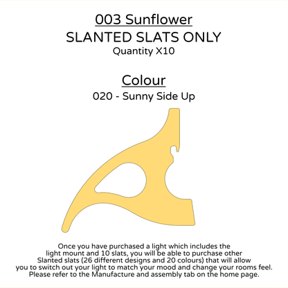 Ceiling Light - Slanted Slats - 003 Sunflower