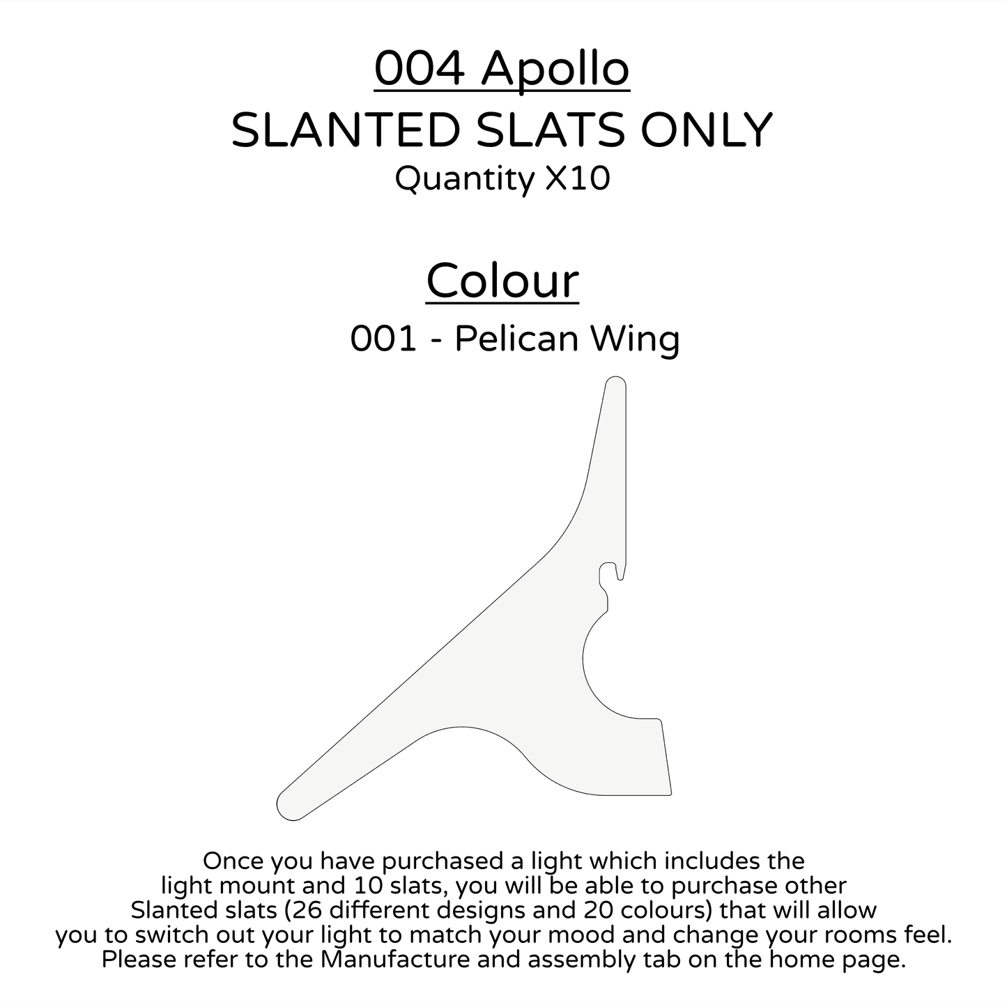 Ceiling Light - Slanted Slats - 004 Apollo