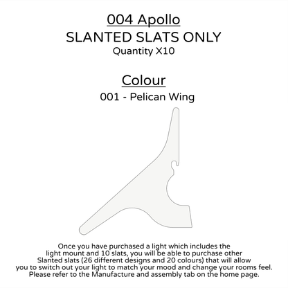 Ceiling Light - Slanted Slats - 004 Apollo