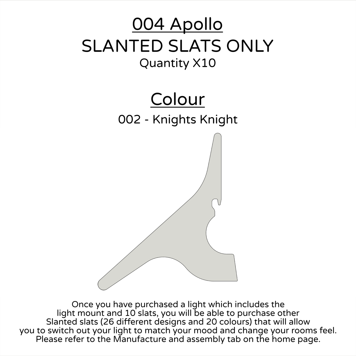 Ceiling Light - Slanted Slats - 004 Apollo