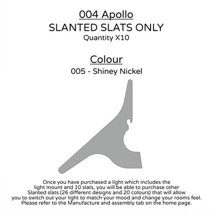 Ceiling Light - Slanted Slats - 004 Apollo