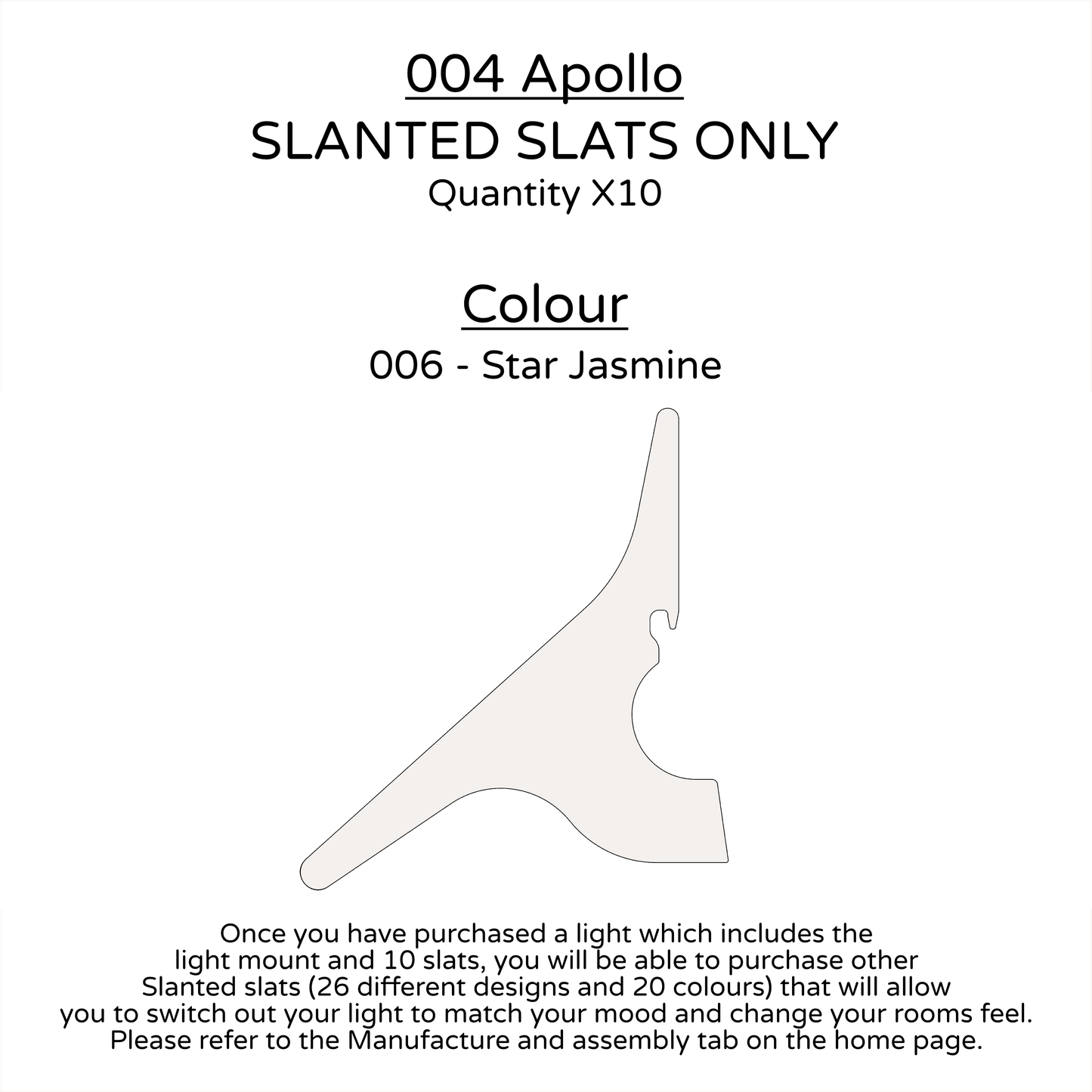 Ceiling Light - Slanted Slats - 004 Apollo