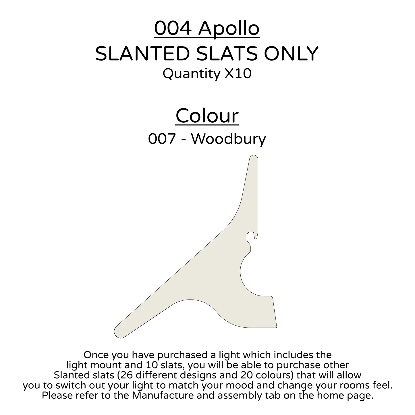 Ceiling Light - Slanted Slats - 004 Apollo