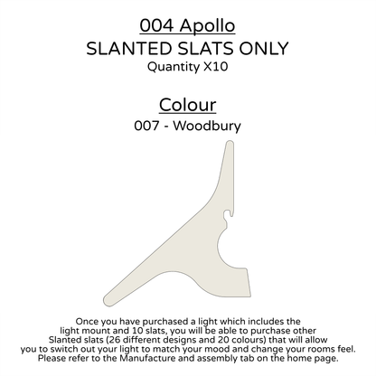 Ceiling Light - Slanted Slats - 004 Apollo