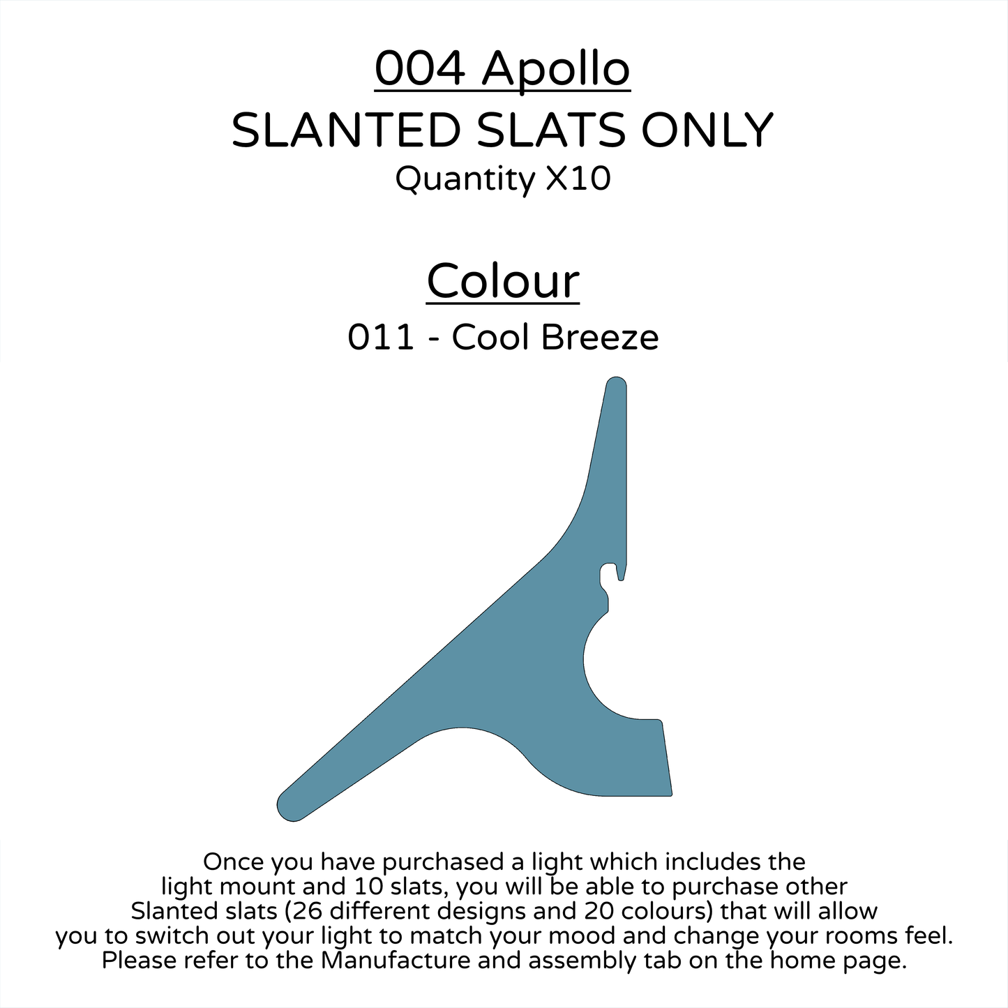 Ceiling Light - Slanted Slats - 004 Apollo