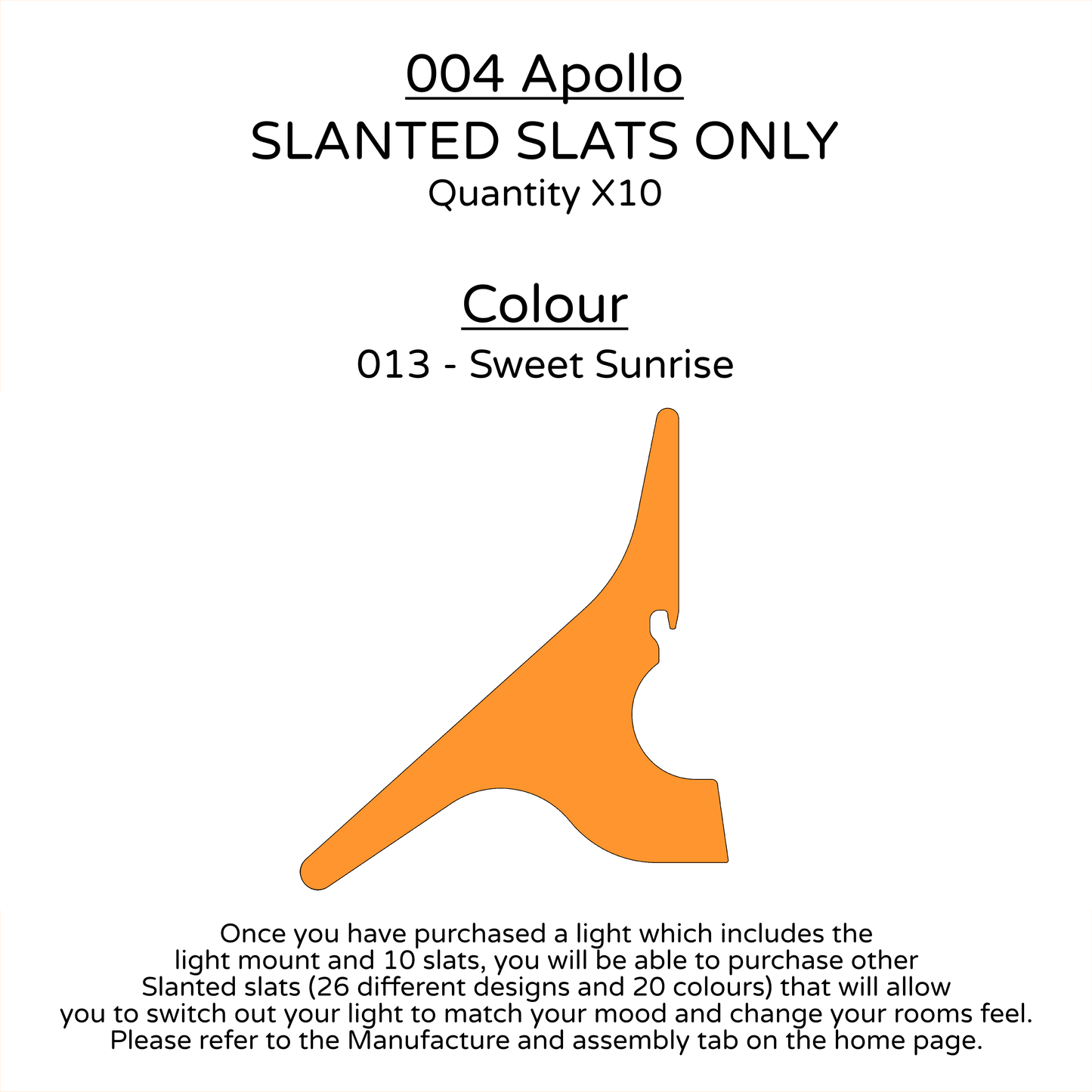 Ceiling Light - Slanted Slats - 004 Apollo