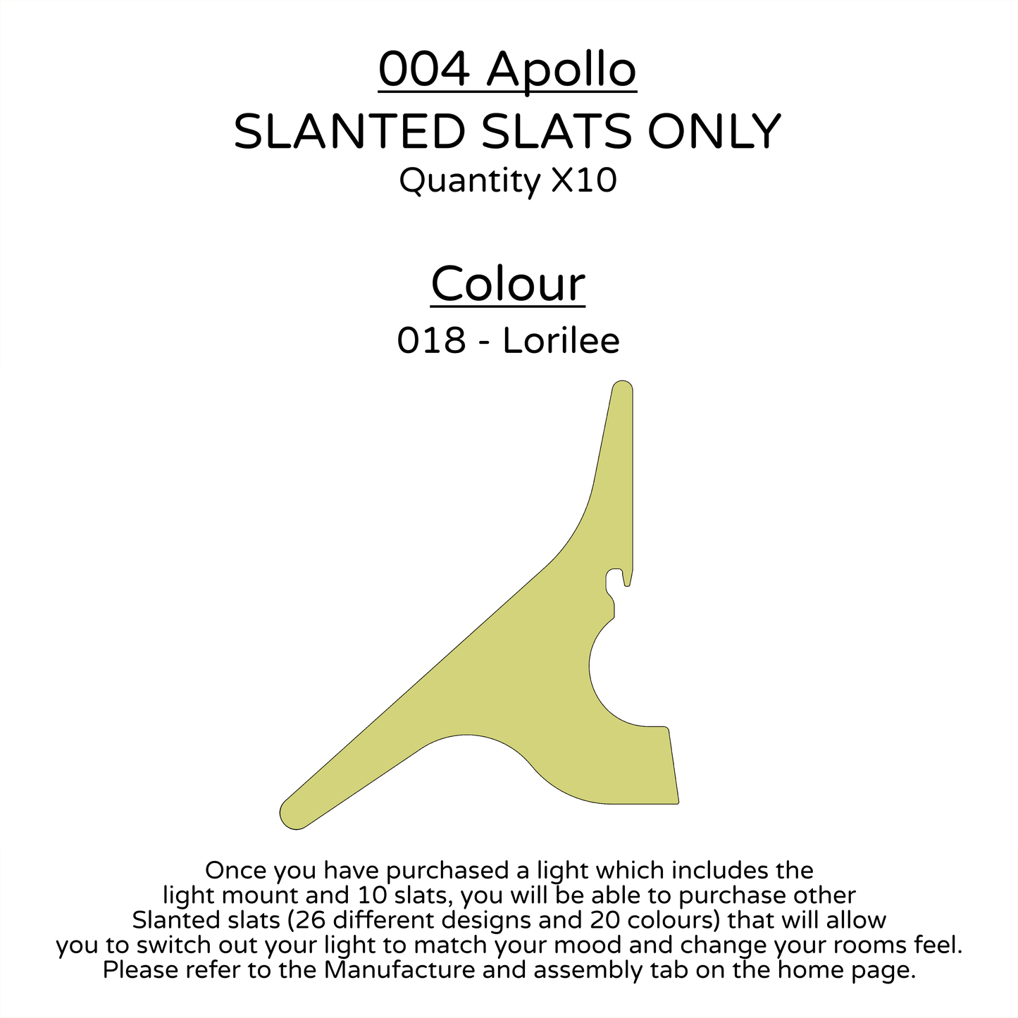 Ceiling Light - Slanted Slats - 004 Apollo