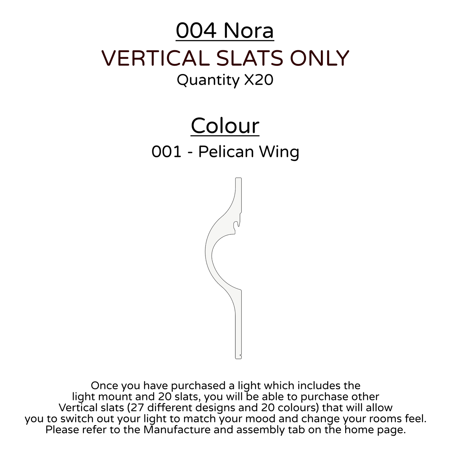 Ceiling Light - Vertical Slats - 004 Nora