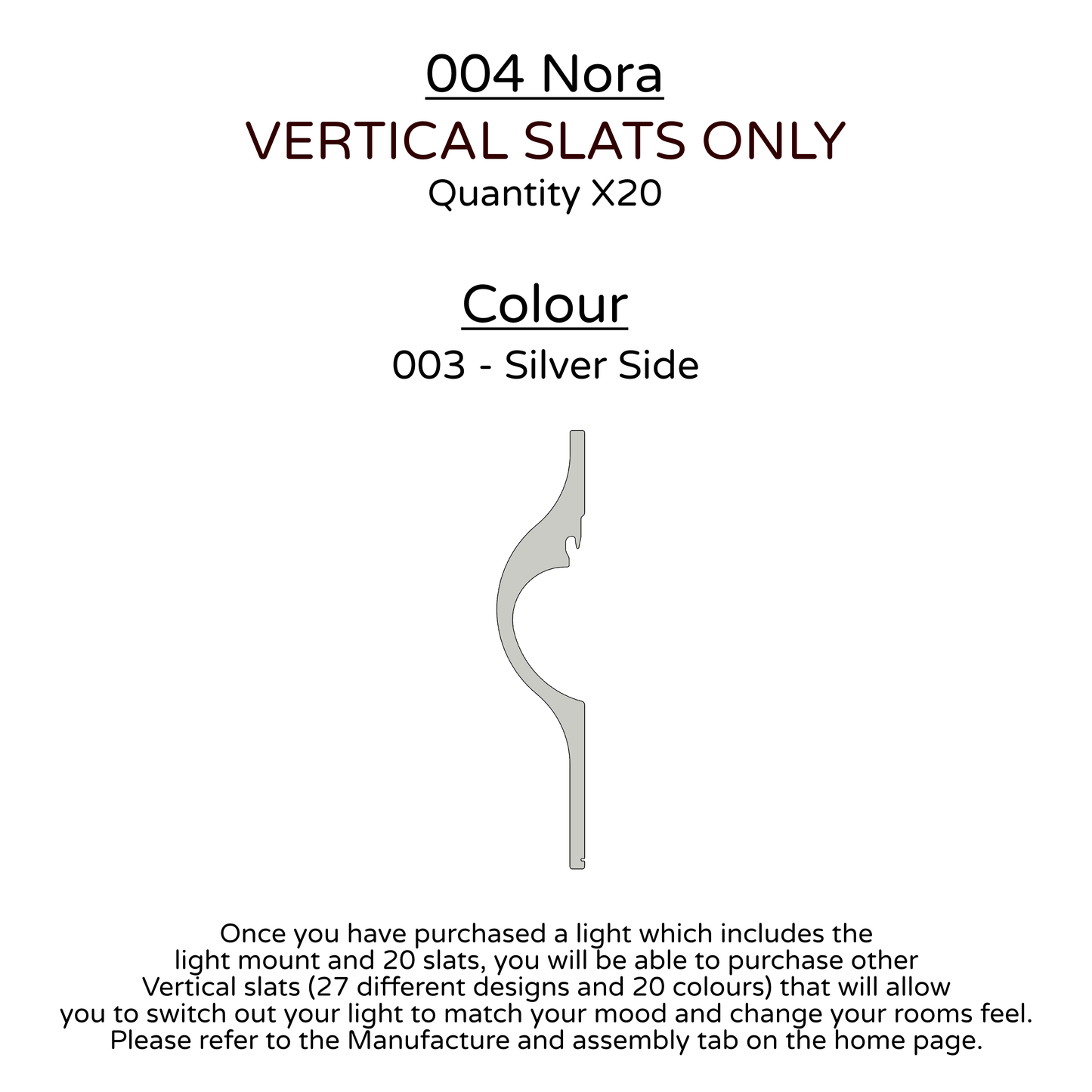 Ceiling Light - Vertical Slats - 004 Nora