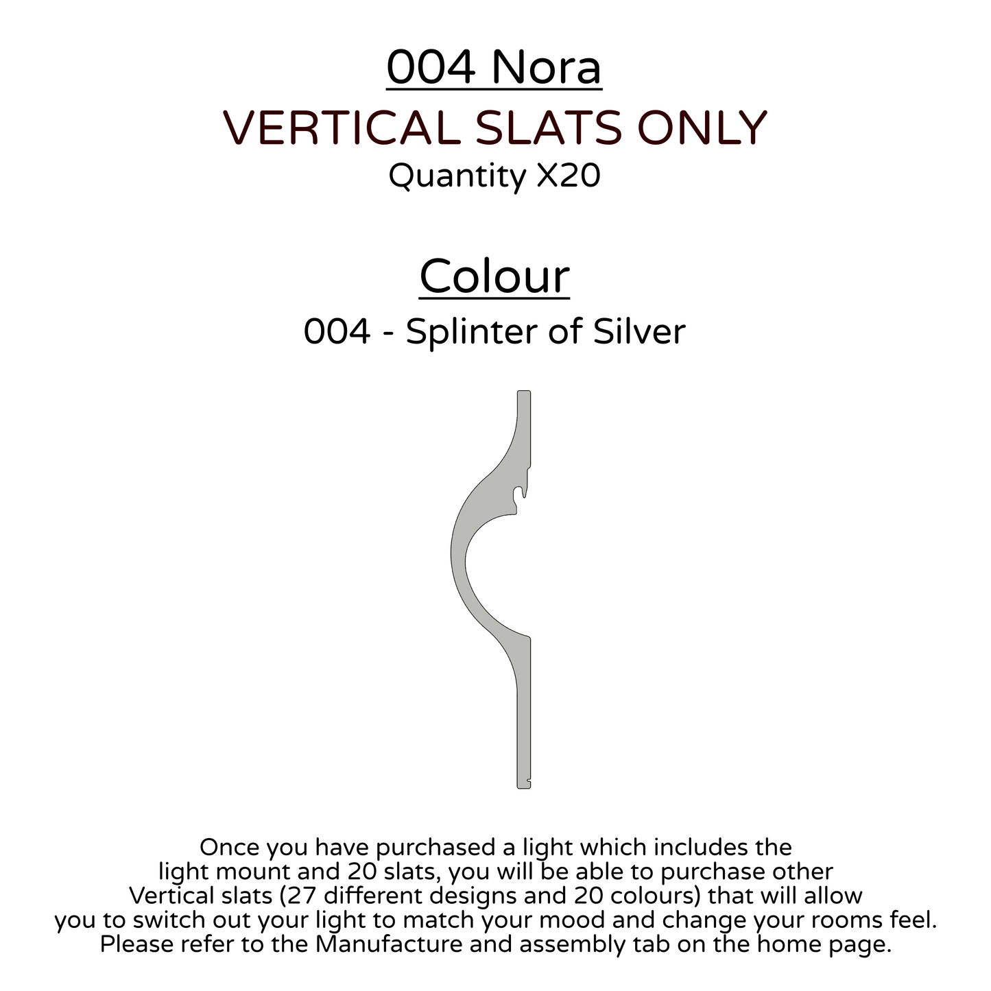 Ceiling Light - Vertical Slats - 004 Nora