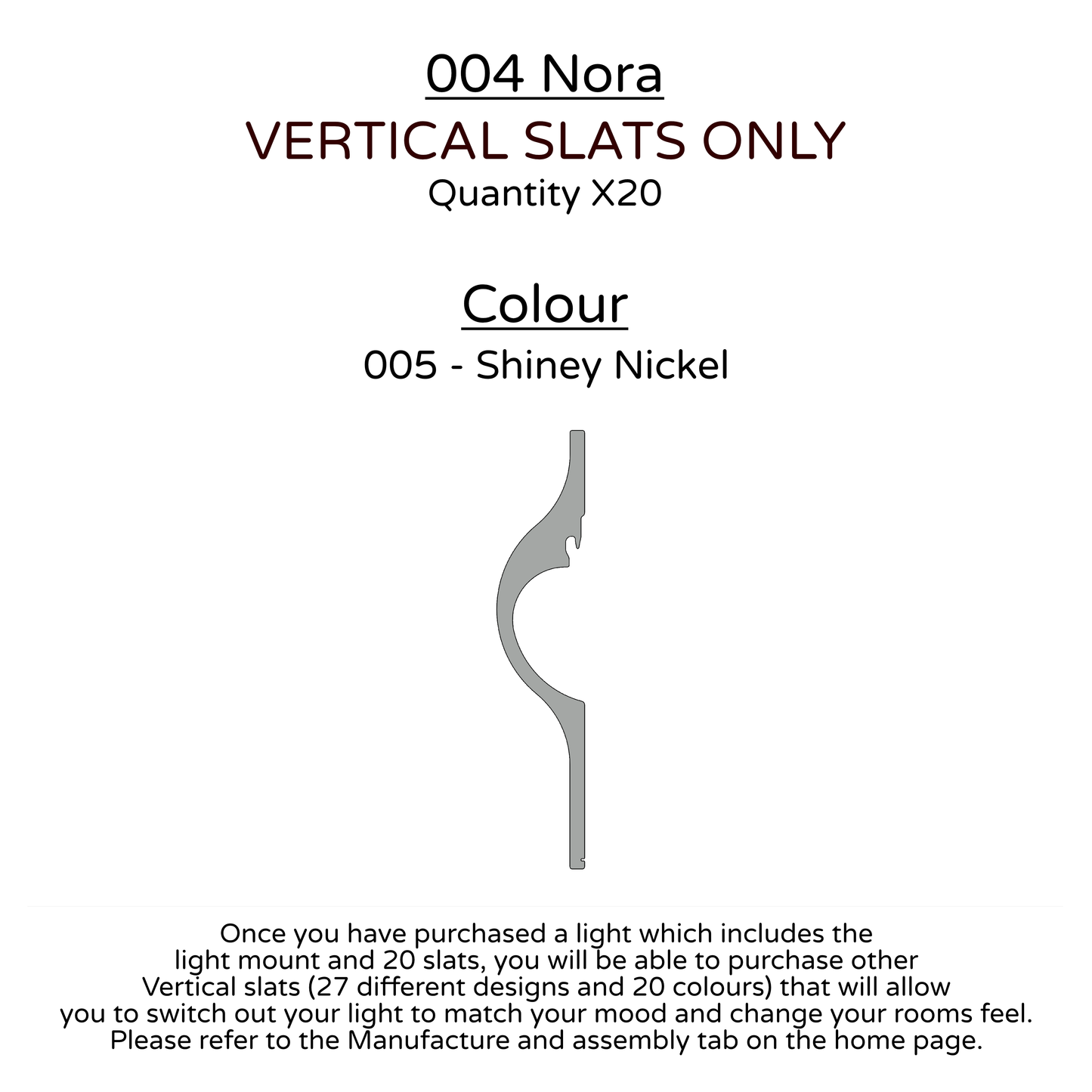 Ceiling Light - Vertical Slats - 004 Nora