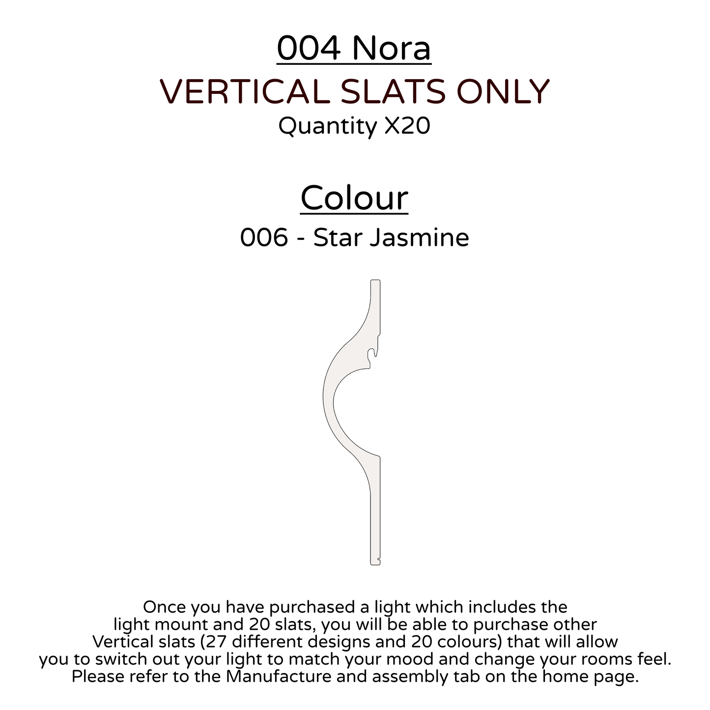 Ceiling Light - Vertical Slats - 004 Nora