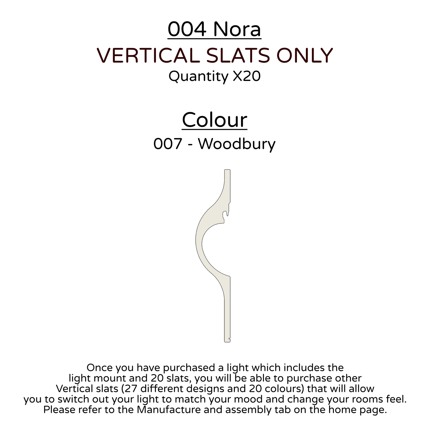 Ceiling Light - Vertical Slats - 004 Nora