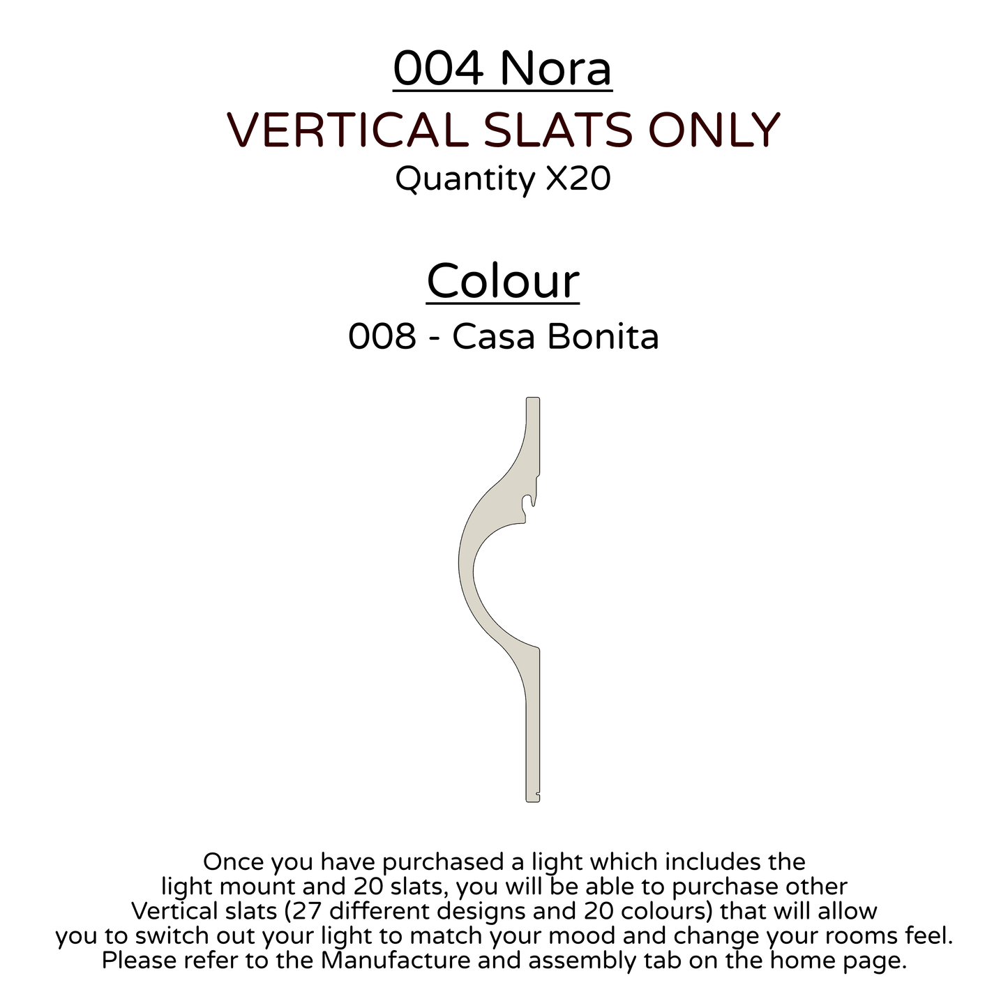 Ceiling Light - Vertical Slats - 004 Nora