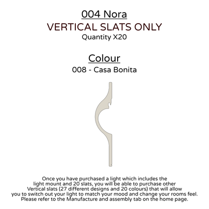 Ceiling Light - Vertical Slats - 004 Nora