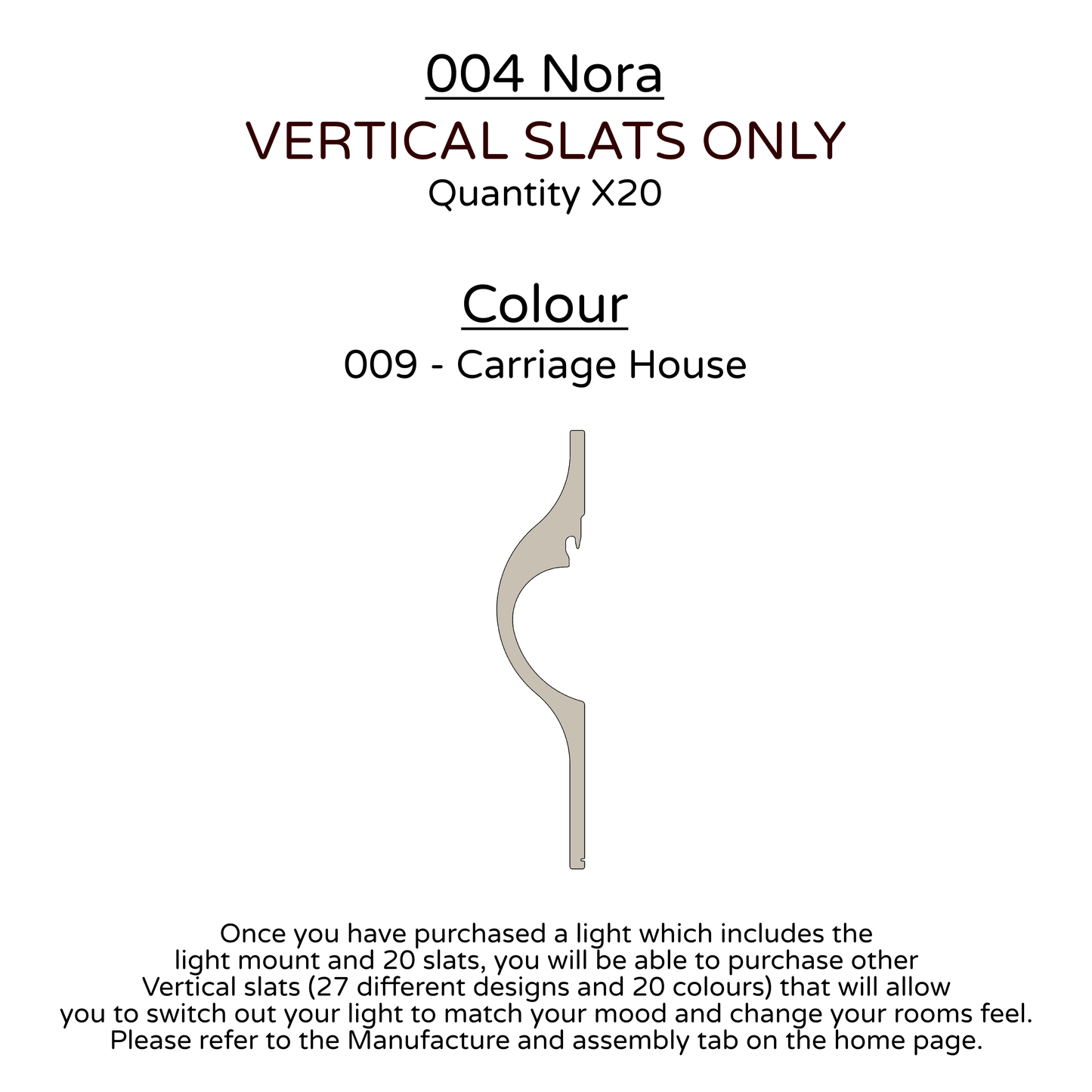 Ceiling Light - Vertical Slats - 004 Nora