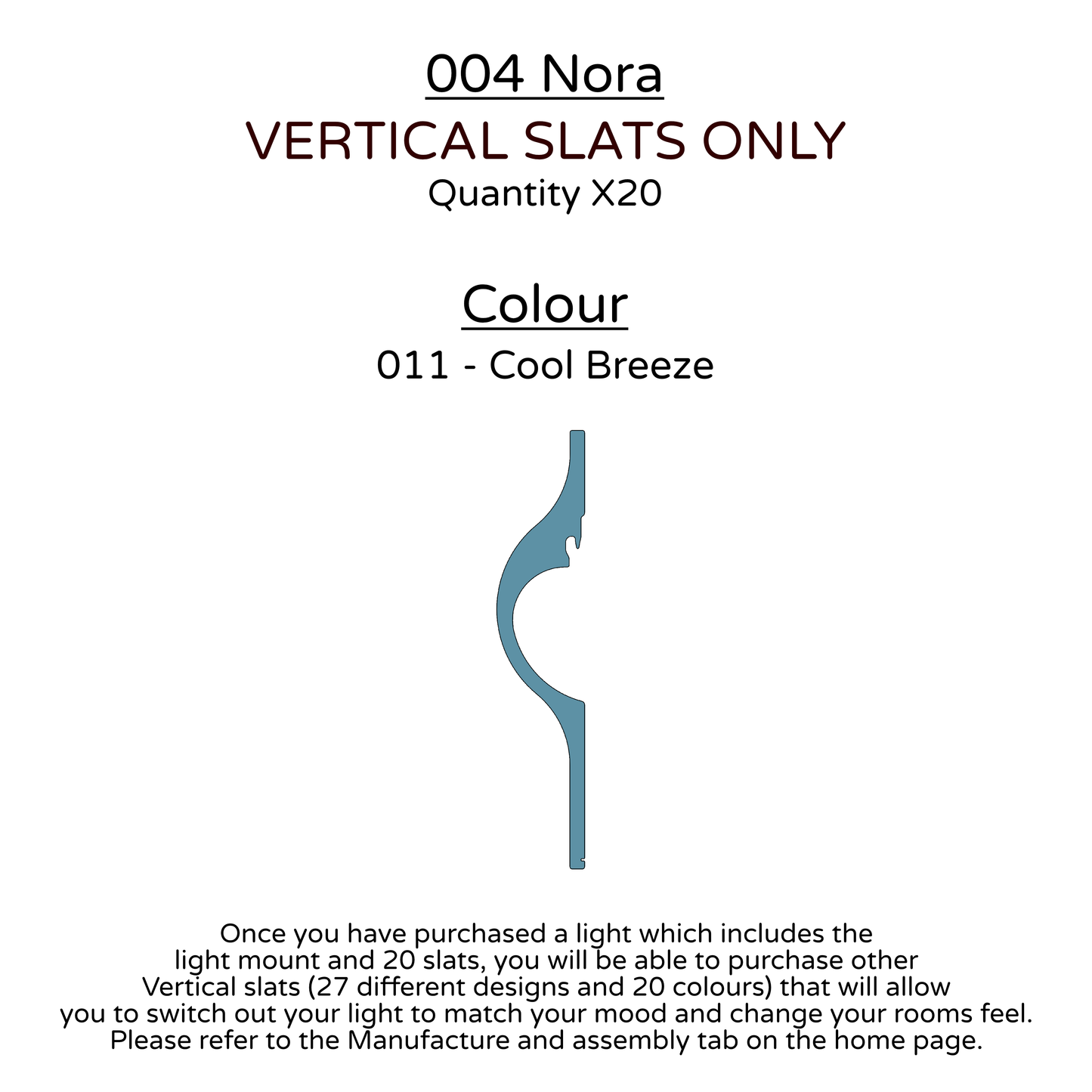 Ceiling Light - Vertical Slats - 004 Nora