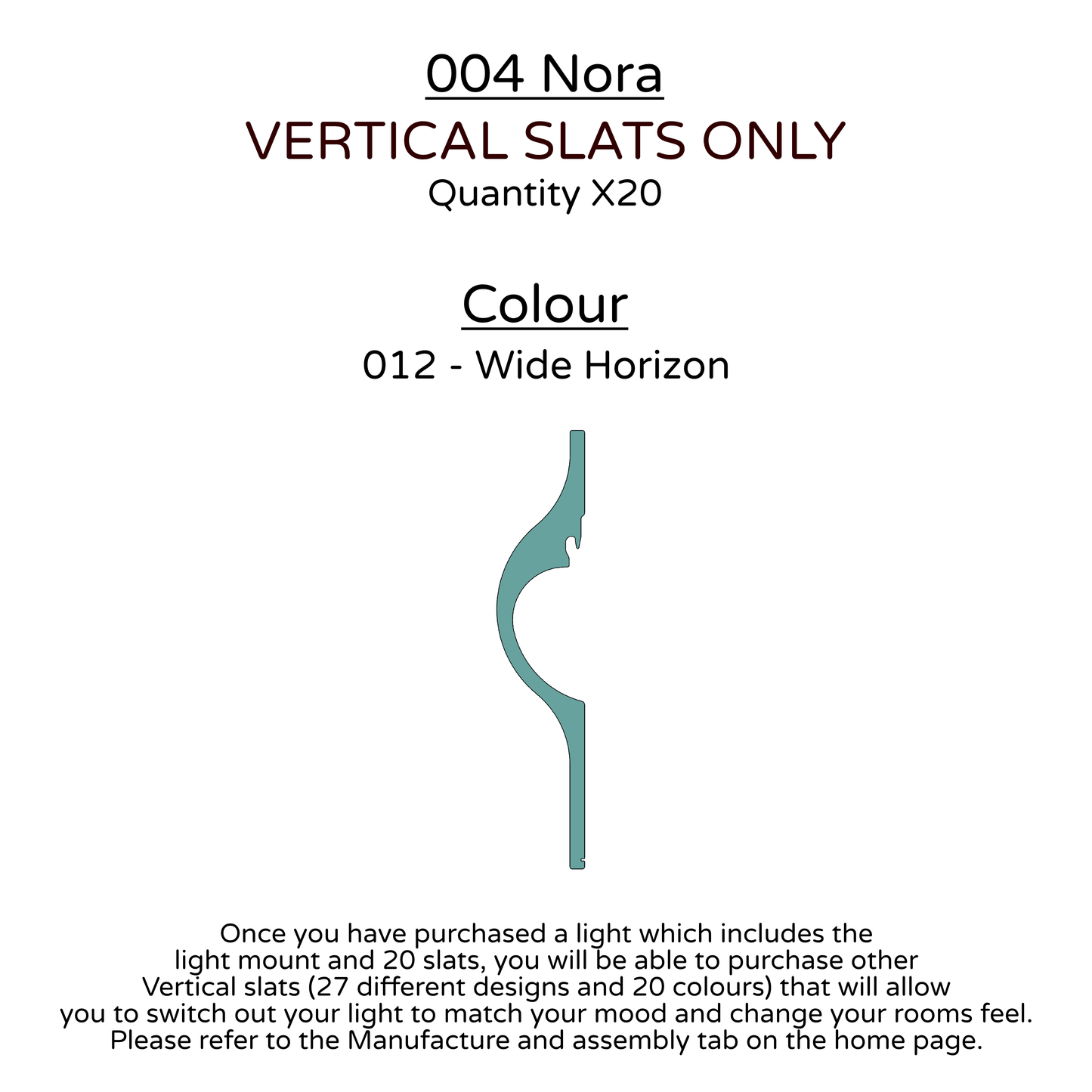 Ceiling Light - Vertical Slats - 004 Nora