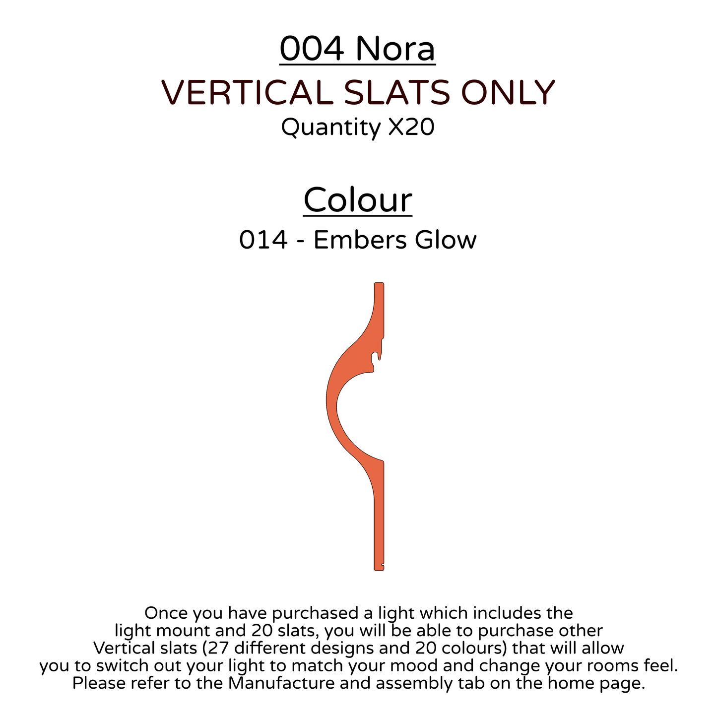 Ceiling Light - Vertical Slats - 004 Nora