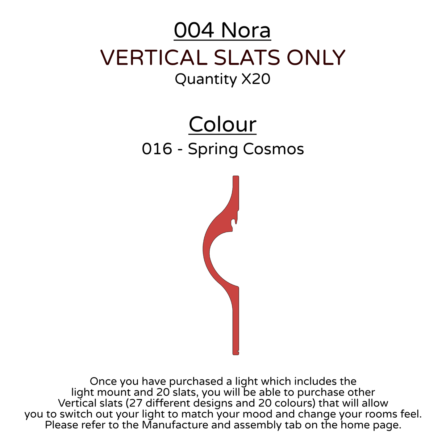 Ceiling Light - Vertical Slats - 004 Nora