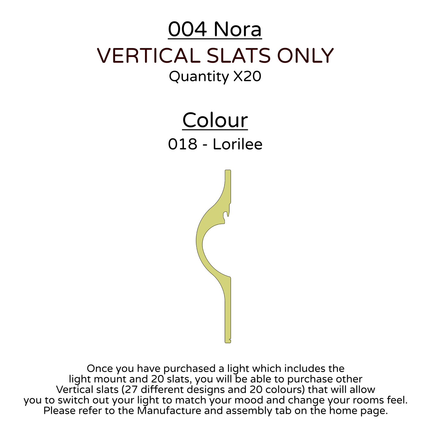 Ceiling Light - Vertical Slats - 004 Nora